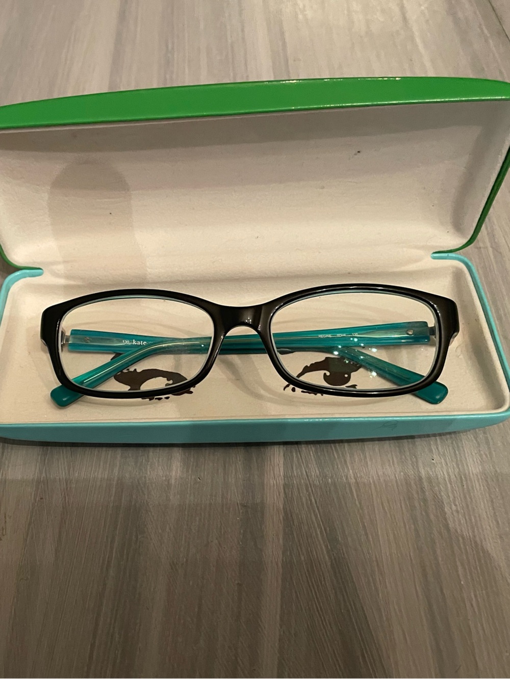 Kate Spade Regine ODH4 Ladies Black And Aqua Eye Glasses